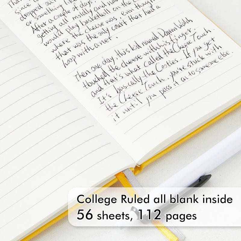Feela Pocket Mini Notebooks Bulk, Small Cute Memo Notepads Hardcover College Ruled Lined Journals with Pen Holder for School Business Work, with 6 Black Pens, 3.5”x 5.5”, 6 Pack, A6, Solid Colors - Image 3
